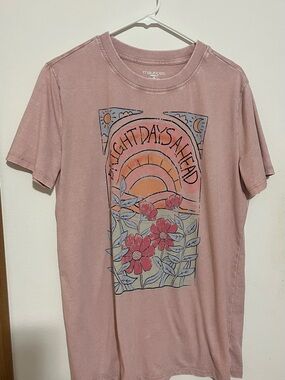 Maurices Dusty Pink 'Bright Days Ahead' Floral Graphic Tee